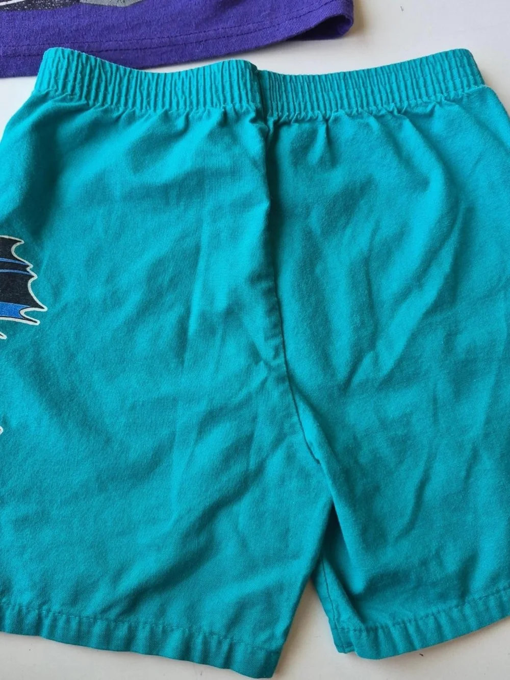 1994 Batman Purple Tank Top and Teal Shorts Set for Kids